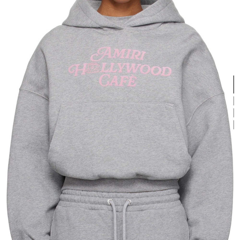 AMIRI Gray “AMIRI Hollywood Cafe” Hoodie
